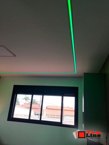 Forro de Gesso com Dilatação e Perfil em Led | Residência