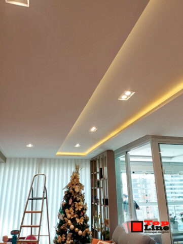 Forro de Gesso com Iluminação Indireta | Residência