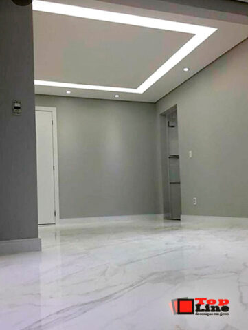 Forro de Gesso com Painel e Iluminação em Led | Residência