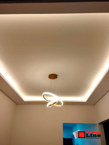 Sanca de Gesso com Iluminação Indireta | Residência